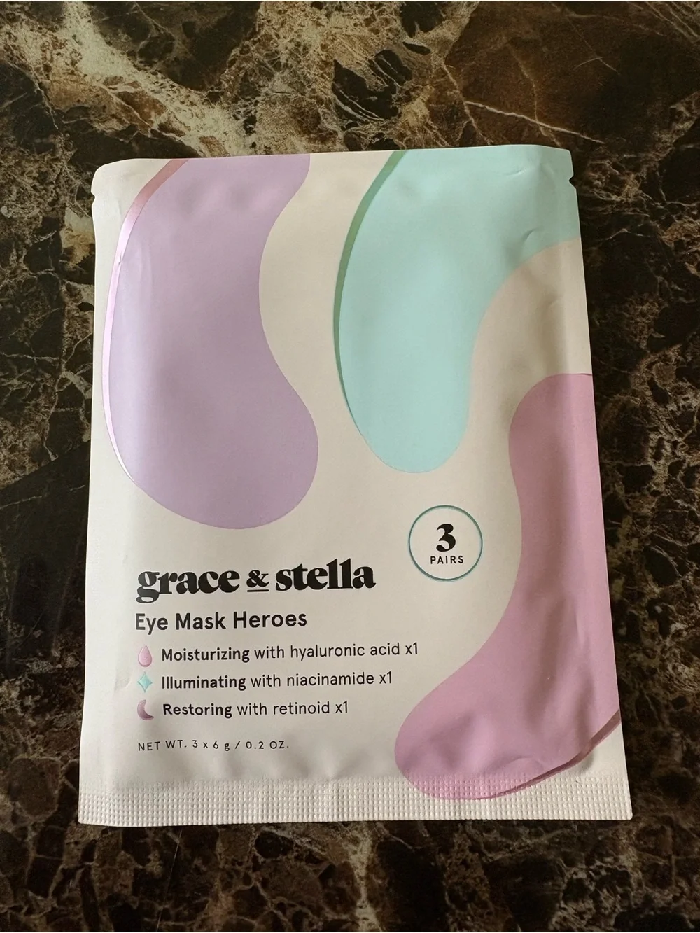 grace & stella Eye Mask Heroes - 3 Pairs - Unopened
